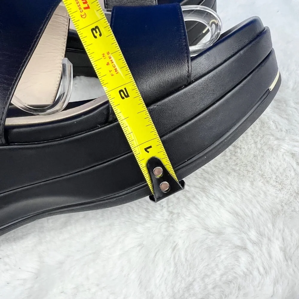 🚫|•GRAND AMBITION COLE HAAN•| Black Sandals Platform Dual Strap Size 8 - Picture 13 of 15